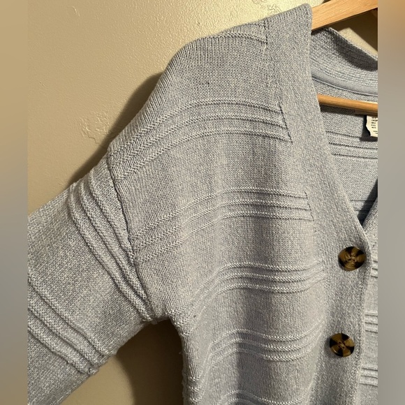 Cupcakes & Cashmere Baby Blue Cotton Button Front Cardigan - Picture 2 of 9